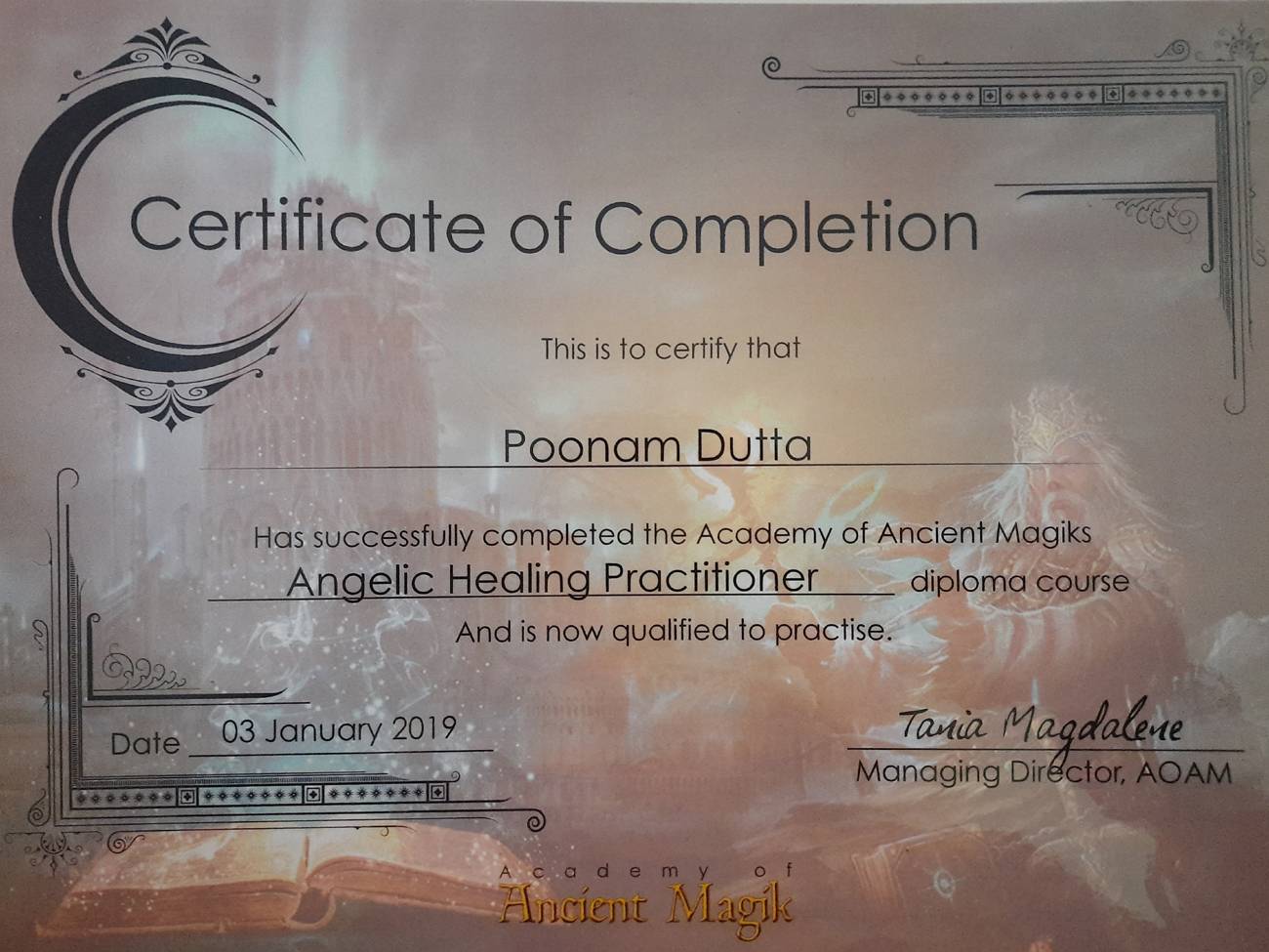 Poonam Dutta angelic healing practitioner