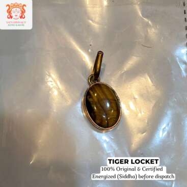 tiger locket pendant