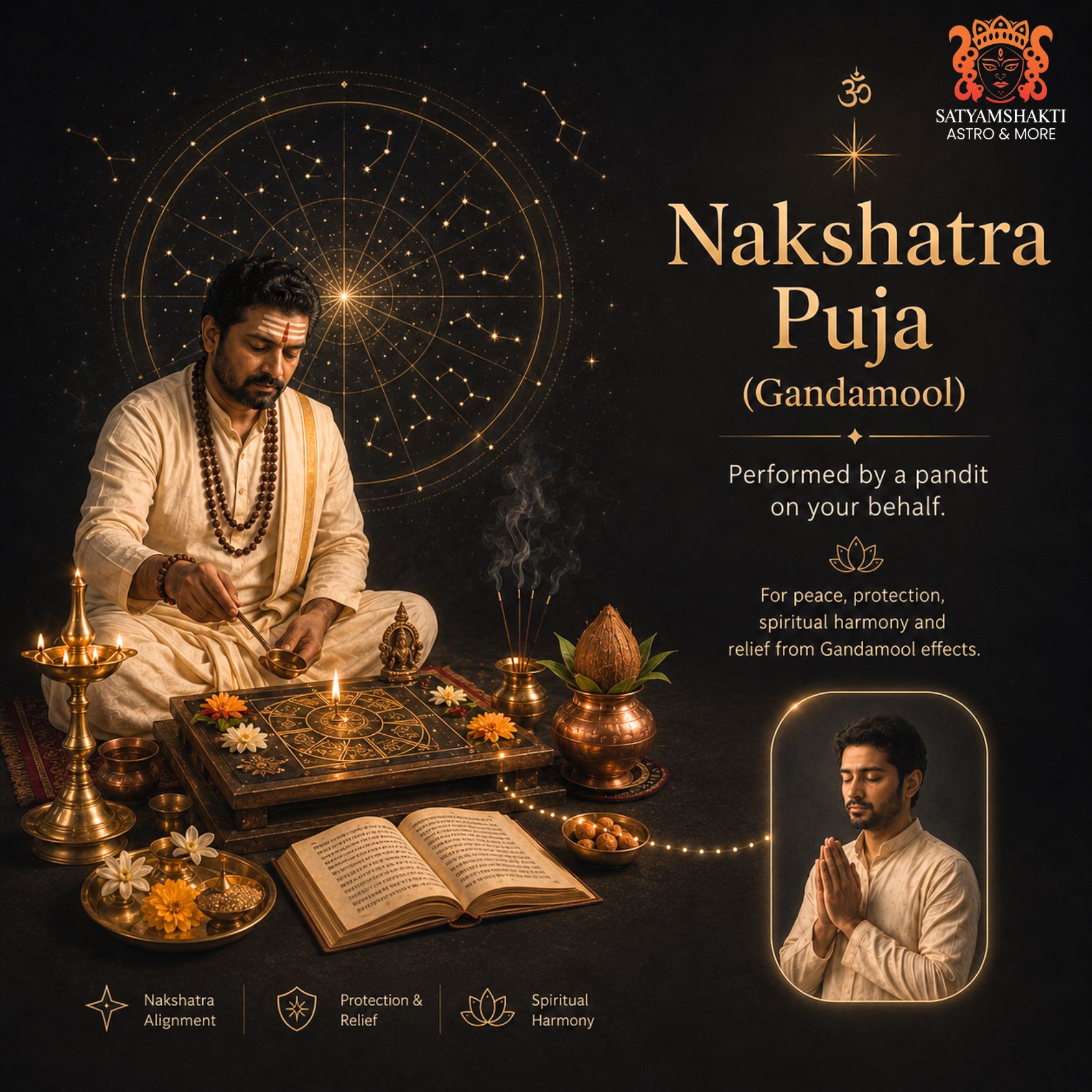 nakshatra puja gandmool dosh nivarana online puja in India